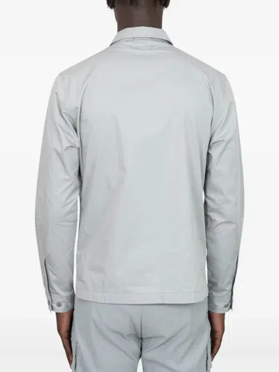 C.p. Company Hemd Aus Bio-baumwolle Mit Taschen In Gray