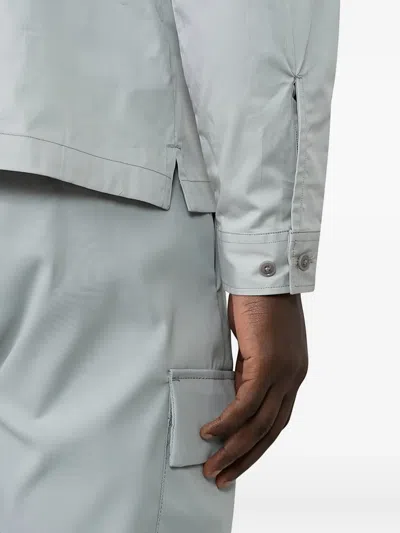 C.p. Company Hemd Aus Bio-baumwolle Mit Taschen In Gray