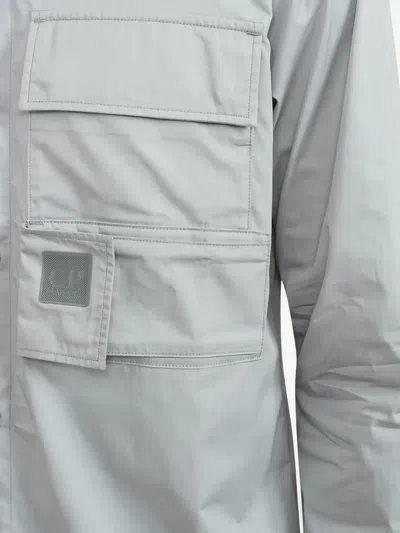 C.p. Company Hemd Aus Bio-baumwolle Mit Taschen In Gray