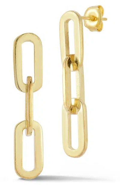 Chloe & Madison Chloe And Madison 3-link Chain Linear Drop Earrings In Gold