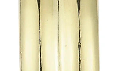 Chloe & Madison Chloe And Madison 14k Over Silver Double Row Hoops In Gold