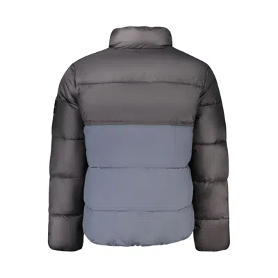 Calvin Klein Blue Polyester Men Jacket In Multi