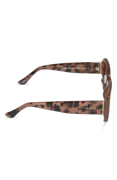 Diff Katie 52mm Gradient Rectangle Sunglasses In Brown