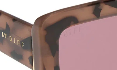 Diff Katie 52mm Gradient Rectangle Sunglasses In Brown