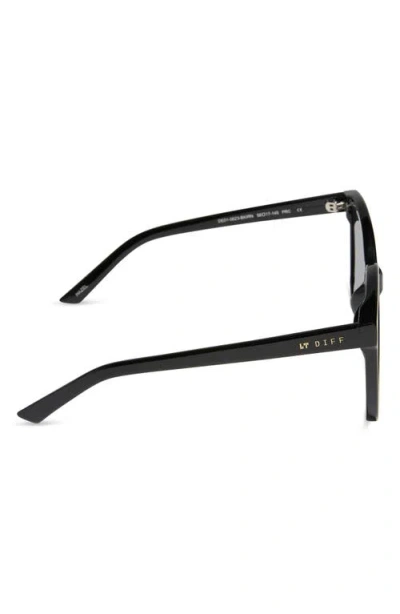 Diff Hazel 58mm Square Sunglasses In Black