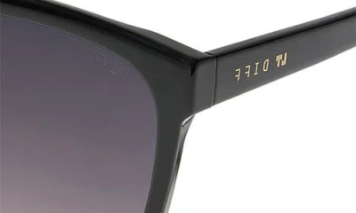 Diff Hazel 58mm Square Sunglasses In Black