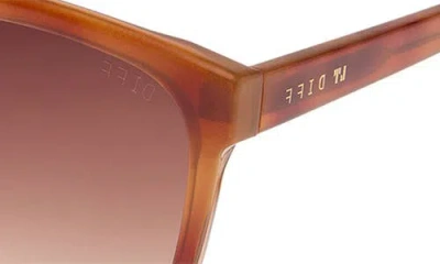 Diff Hazel 58mm Square Sunglasses In Brown