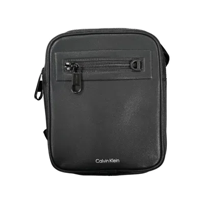 Calvin Klein Sleek Black Shoulder Bag With Contrasting Details