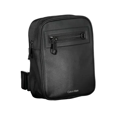 Calvin Klein Sleek Black Shoulder Bag With Contrasting Details