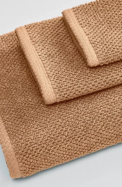 Woven & Weft Loop Textured 2-pack Bath Towels In Brown