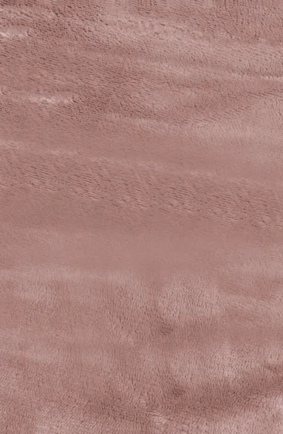 Woven & Weft Faux Shearling Fleece Throw Blanket In Pink