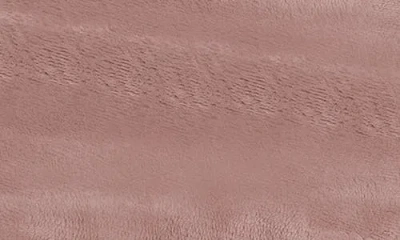 Woven & Weft Faux Shearling Fleece Throw Blanket In Pink