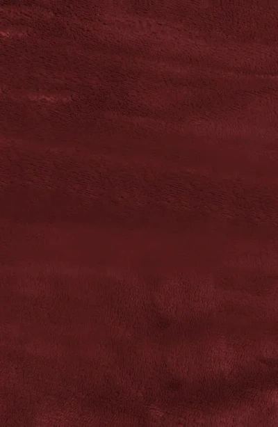 Woven & Weft Faux Shearling Fleece Throw Blanket In Red