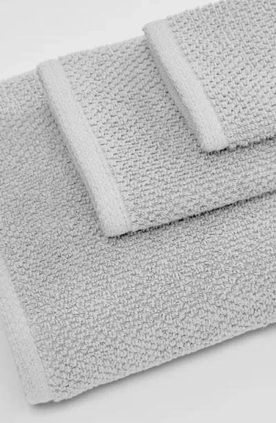 Woven & Weft Loop Textured 2-pack Bath Towels In Gray