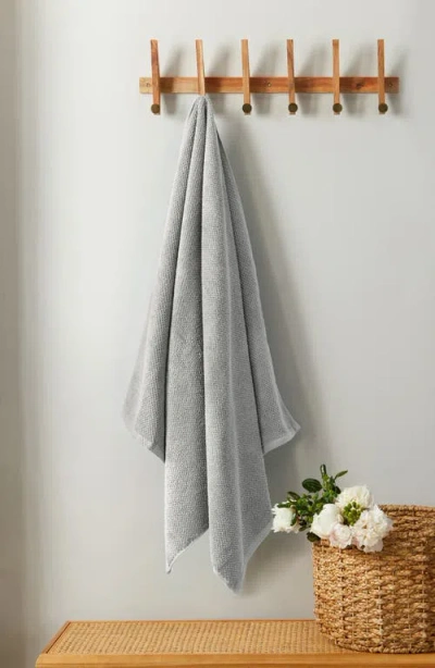 Woven & Weft Loop Textured 2-pack Bath Towels In Gray