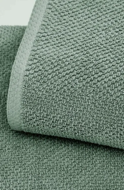 Woven & Weft Loop Textured 2-pack Bath Towels In Green