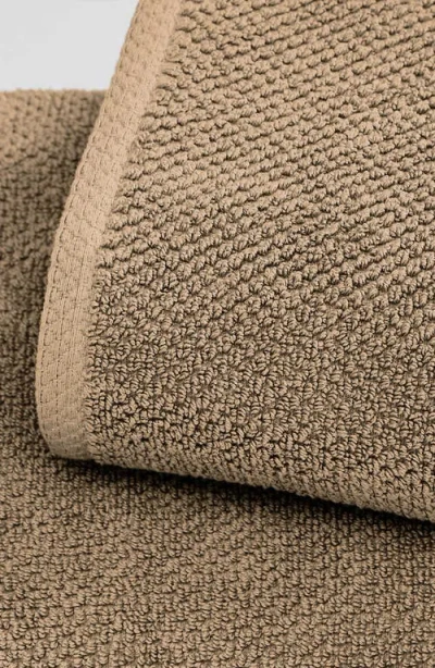 Woven & Weft Loop Textured 2-pack Bath Towels In Brown