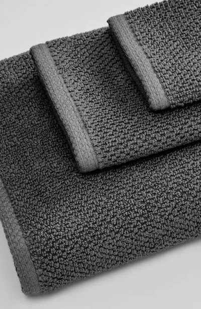 Woven & Weft Loop Textured 2-pack Bath Towels In Gray