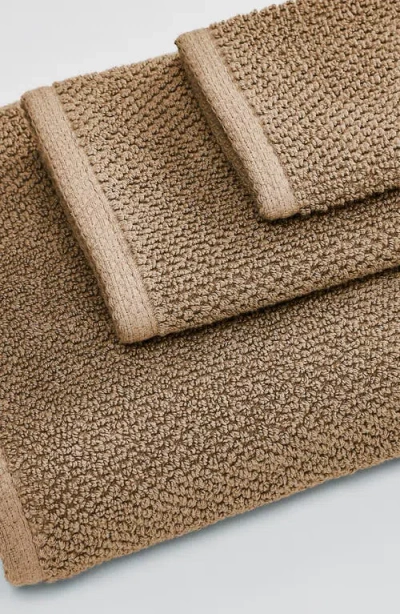 Woven & Weft Loop Textured 2-pack Bath Towels In Brown