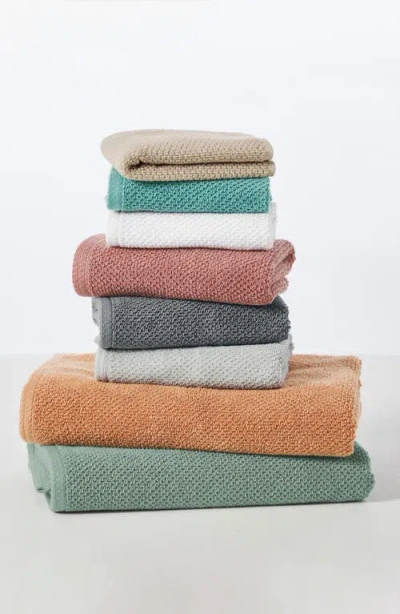 Woven & Weft Loop Textured 2-pack Bath Towels In Gray