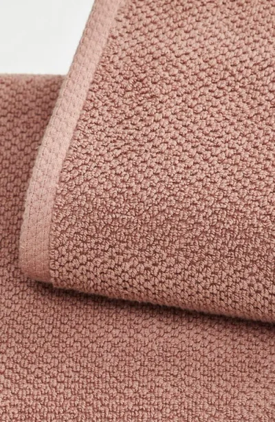Woven & Weft Loop Textured 2-pack Bath Towels In Pink