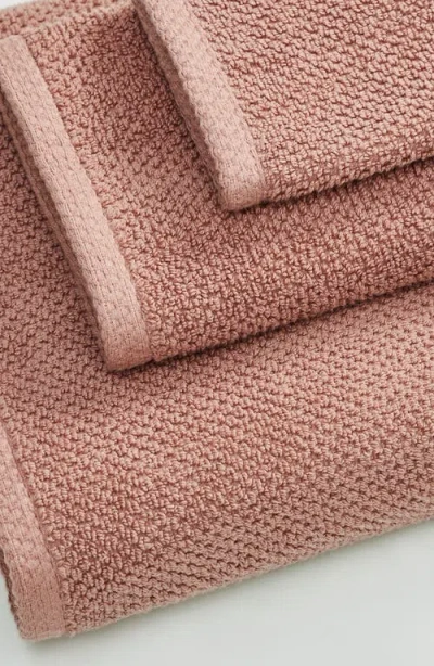 Woven & Weft Loop Textured 2-pack Bath Towels In Pink