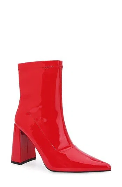 Berness Pointed Toe Bootie In Red