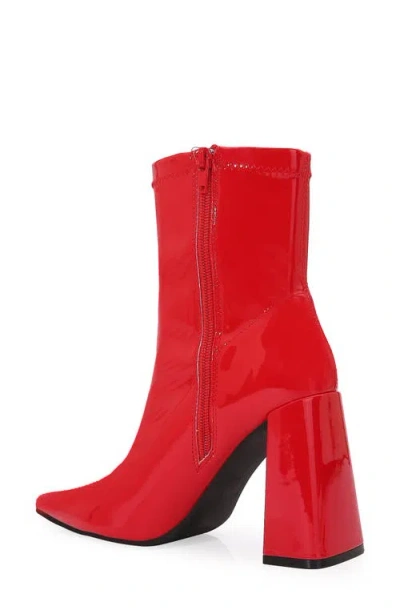 Berness Pointed Toe Bootie In Red