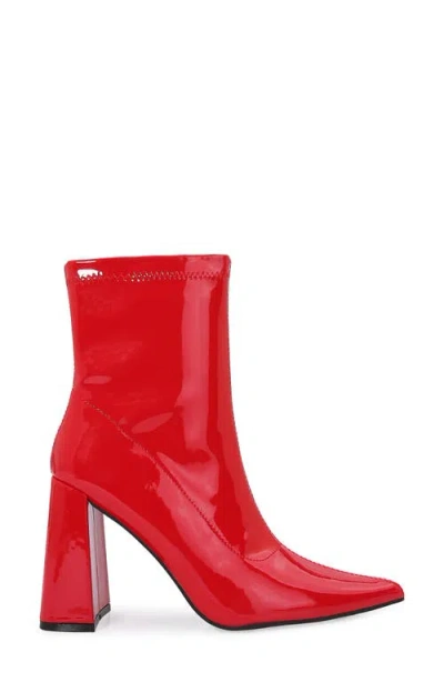 Berness Pointed Toe Bootie In Red