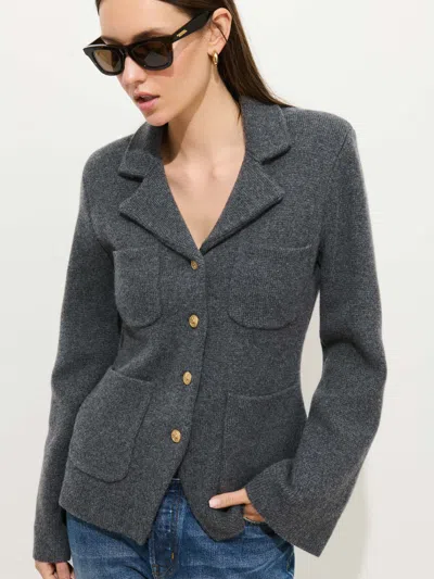 Alex Mill London Merino Wool Blend Sweater Jacket In Gray