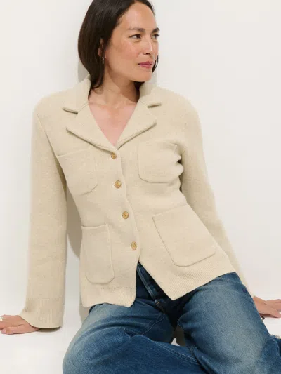 Alex Mill London Merino Wool Blend Sweater Jacket In Neutral