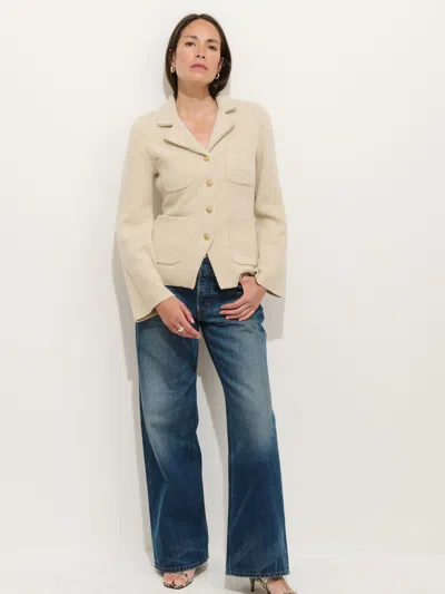 Alex Mill London Merino Wool Blend Sweater Jacket In Neutral