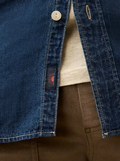 Faherty Tried & True Chambray Workshirt In Blue