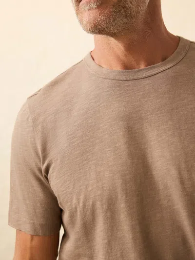 Faherty Sunwashed Regenerative T-shirt In Brown