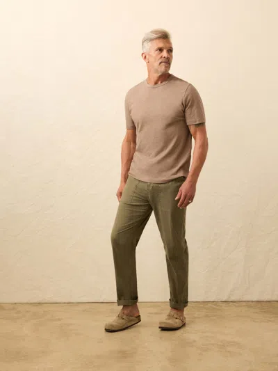 Faherty Sunwashed Regenerative T-shirt In Brown