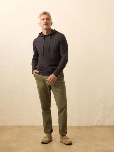 Faherty Sunwashed Slub Hoodie In Brown