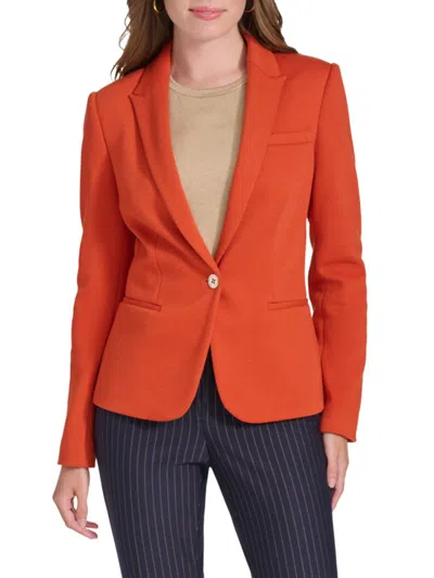 Tommy Hilfiger Women's One-button Blazer Clone In Orange