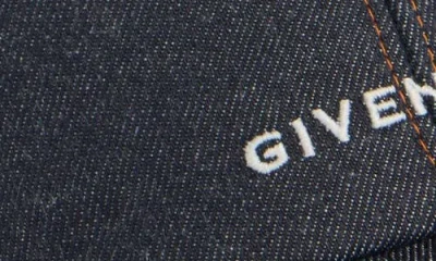 Givenchy Logo Embroidered Denim Adjustable Baseball Cap In Blue