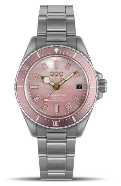 Out Of Order Casanova Pink Mother-of-pearl Bracelet Watch, 38mm In Silver