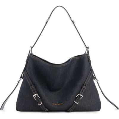 Givenchy Medium Shoulder Bag With Buckle And Handle In Blue