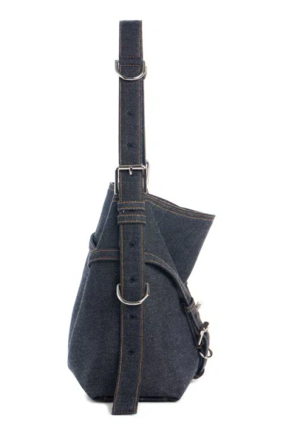 Givenchy Medium Shoulder Bag With Buckle And Handle In Blue