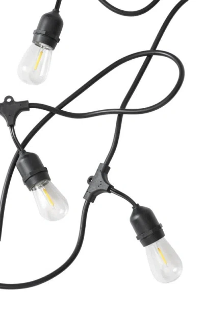 Brightech 24 Ft Or 48 Ft, Plug‑in Heavy Duty Led Outdoor String Lights, Weatherproof Edison Bulbs In Black