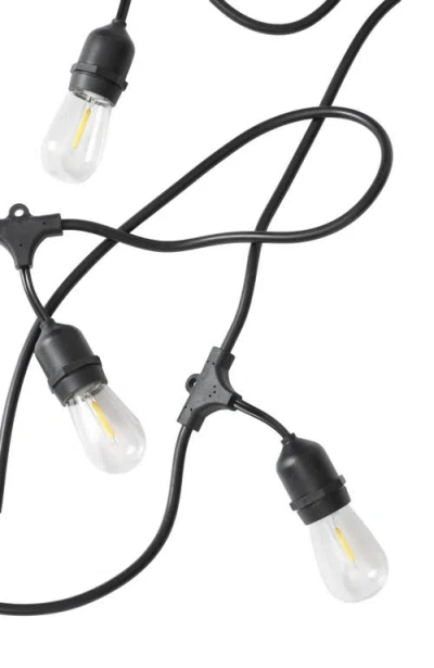 Brightech 24 Ft Or 48 Ft, Plug‑in Heavy Duty Led Outdoor String Lights, Weatherproof Edison Bulbs In Black