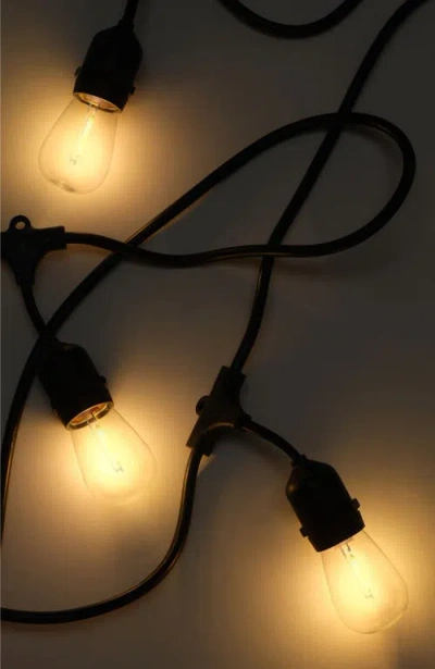 Brightech 24 Ft Or 48 Ft, Plug‑in Heavy Duty Led Outdoor String Lights, Weatherproof Edison Bulbs In Black