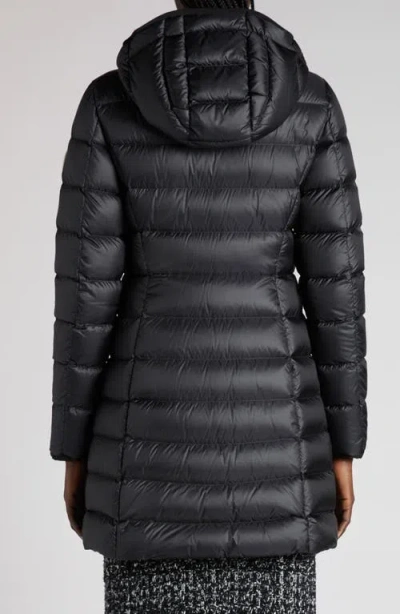 Moncler Hirma Lightweight Long Puffer Coat In Black