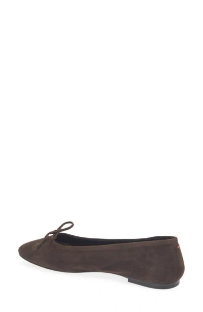 Aeyde Delfina Bow-detailed Ballet Flats In Brown