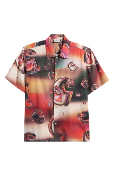 Carhartt Work In Progress Solar Chrome Print Short Sleeve Button-up Shirt In Multi