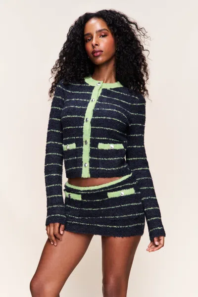 Danielle Guizio Ny Carline Cardigan In Multi