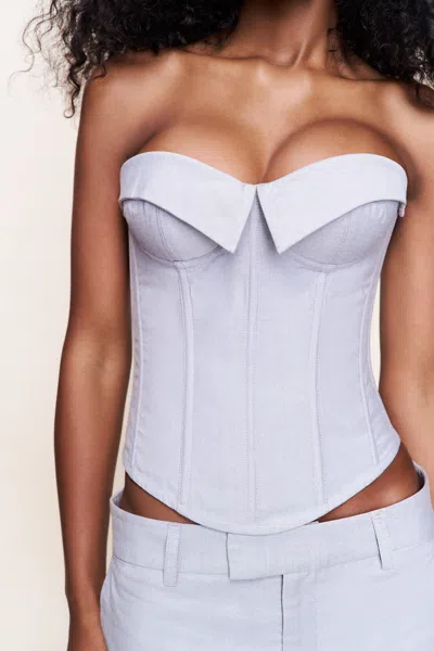 Danielle Guizio Ny Chrys Oxford Corset In Gray