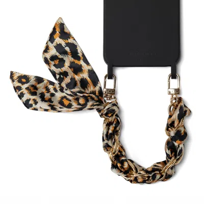 Cordée Cases Black / Brown Sophie Wristlet Leopard In Multi